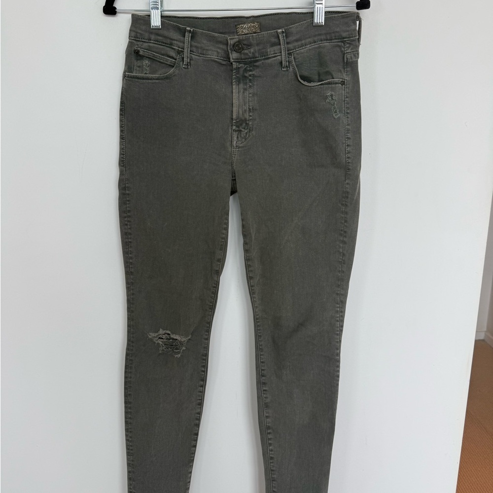 Mother The Charmer Distressed Jeans in Forest size 28 - Picture 2 of 8